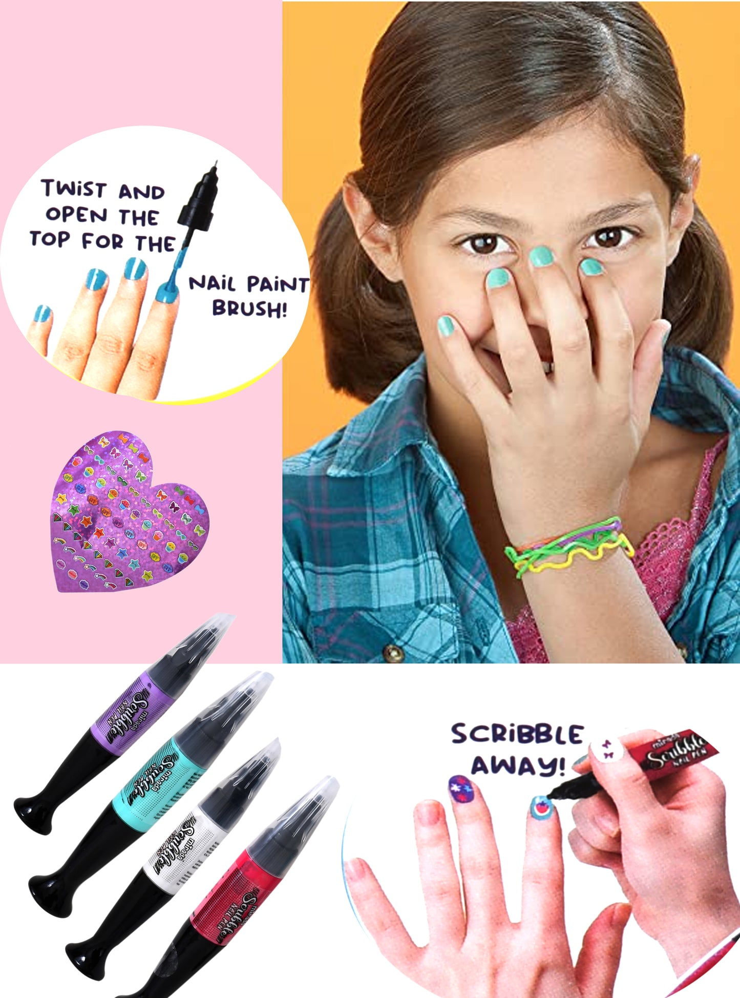 Mirada Chic & Glam Scribble Nail Pen Nail Art Kit for Girl