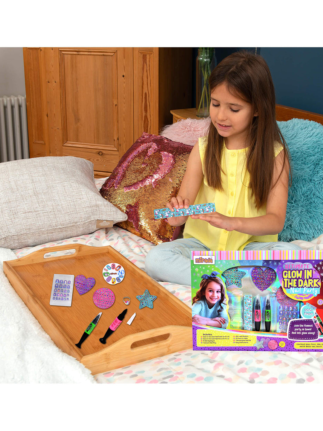 Mirada Ultimate Glow Nail Party Nail Art Kit for Girl