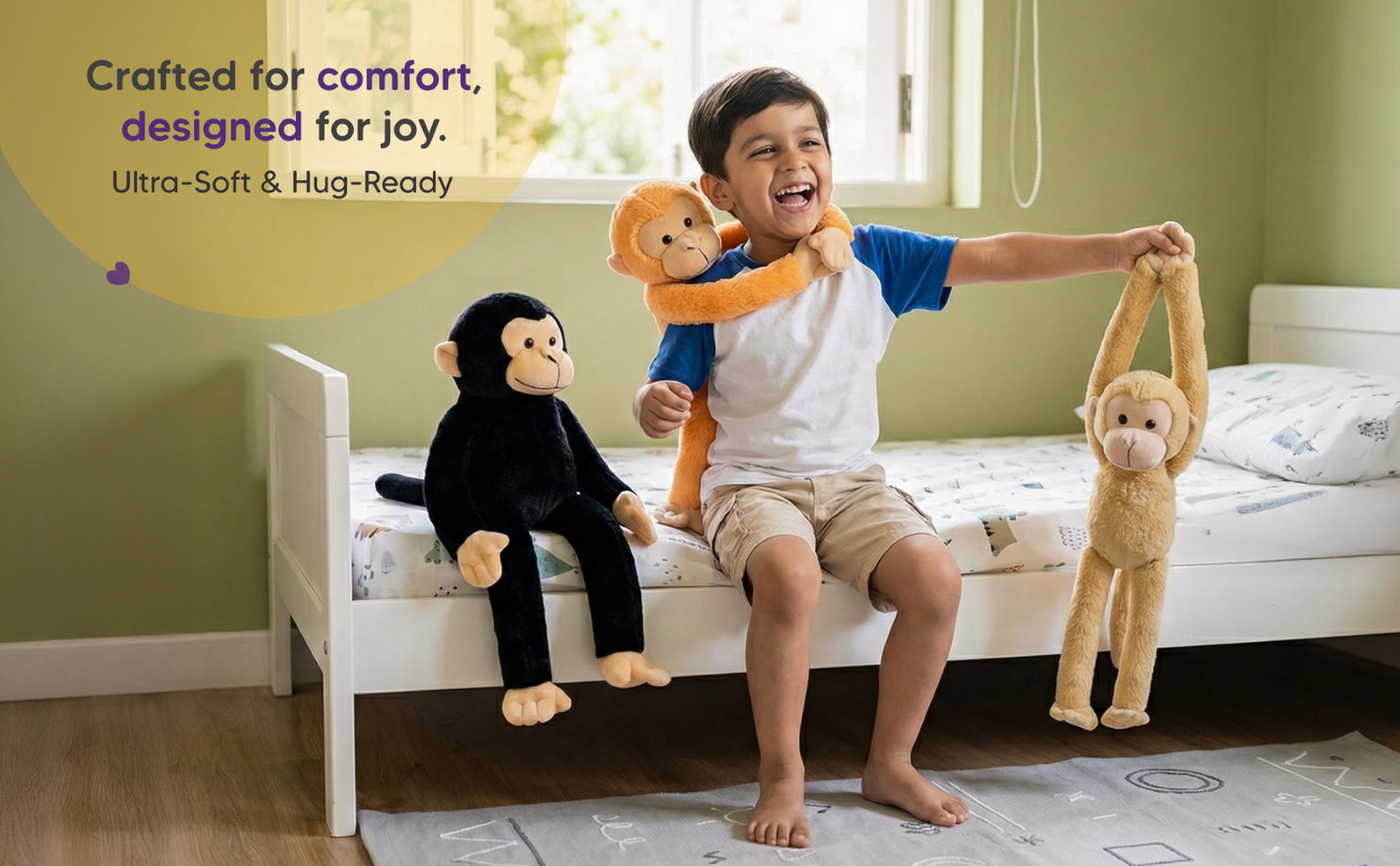 Mirada Hanging Monkey Toy - Brown – 52cm
