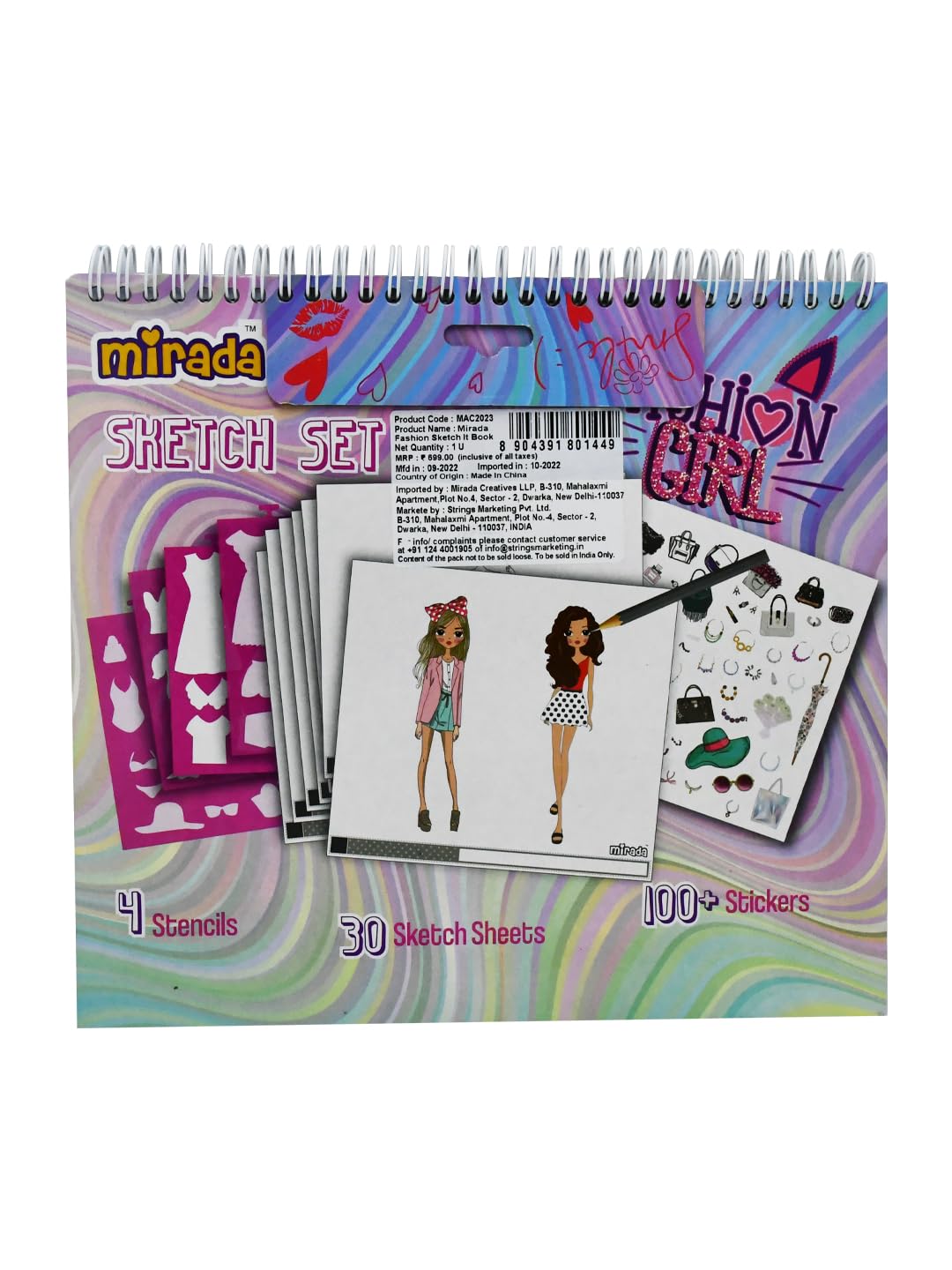 Mirada Fashion Sketch It Book