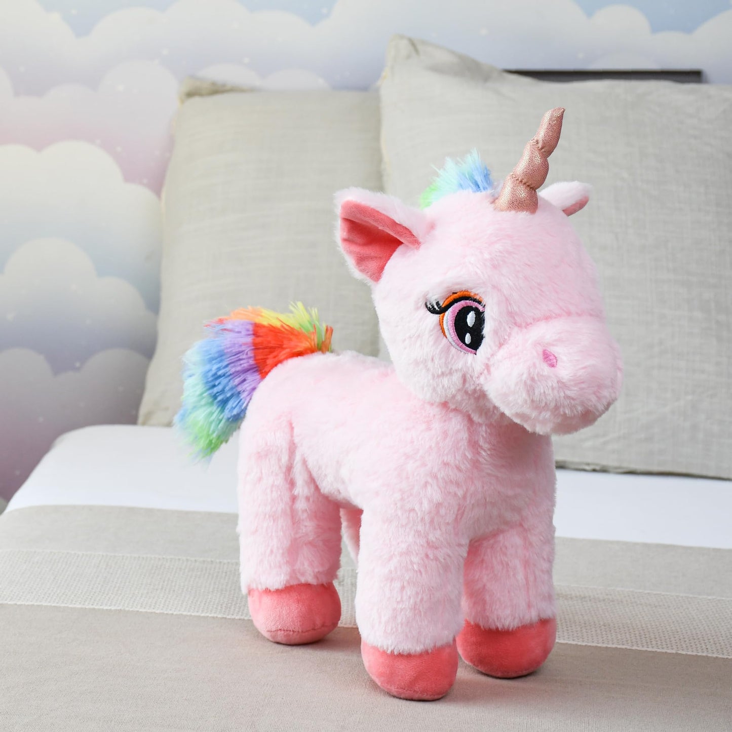 Mirada Standing Unicorn Toy - Pink – 32cm