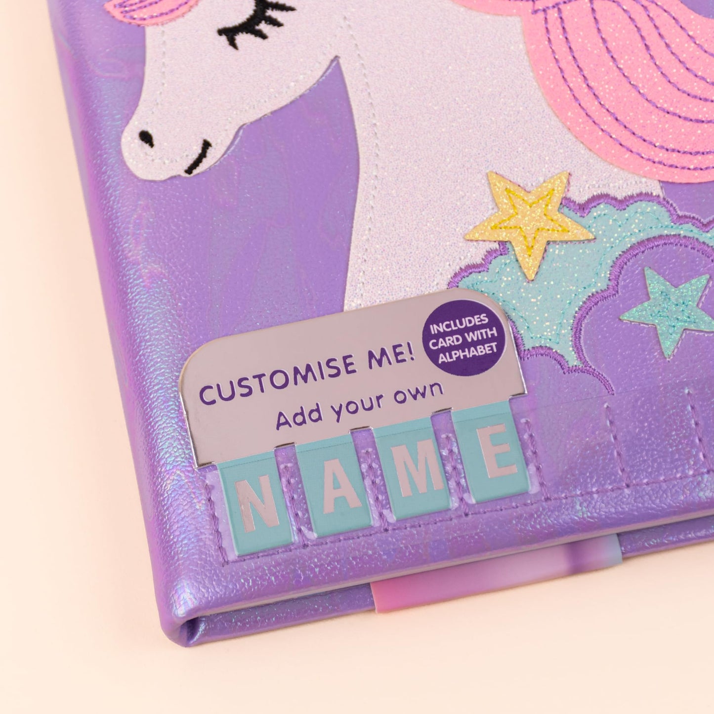 Mirada Unicorn Glitter Plush Notebook