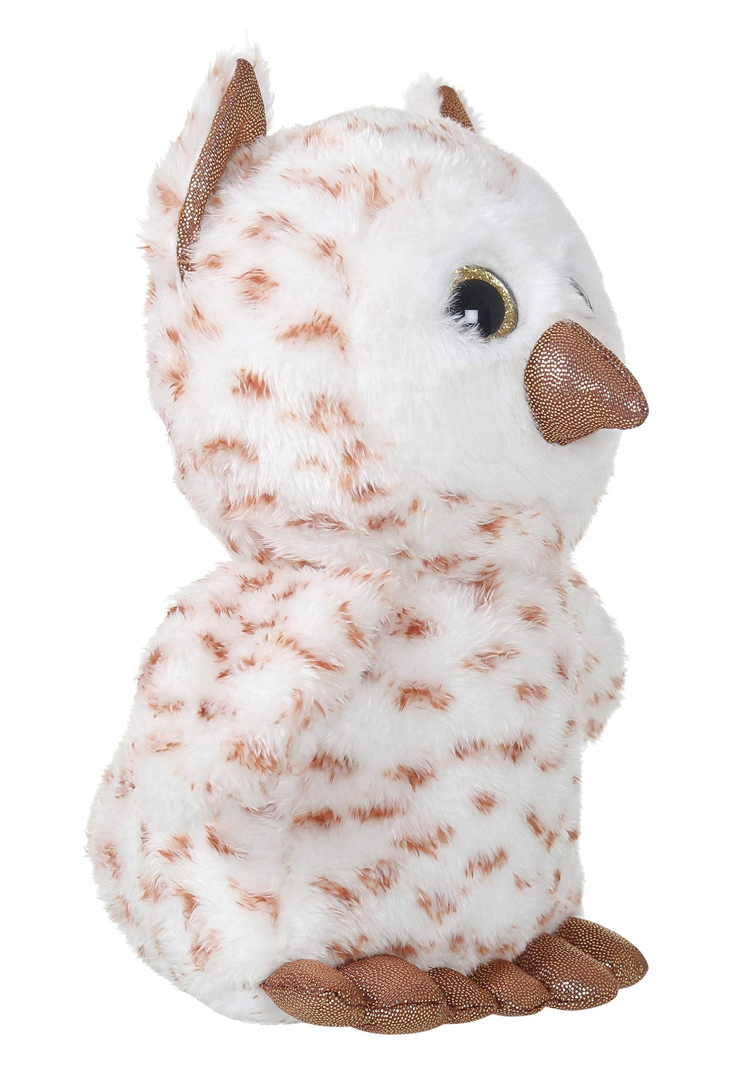 Mirada Glitter Eye Owl Toy - White -28cm