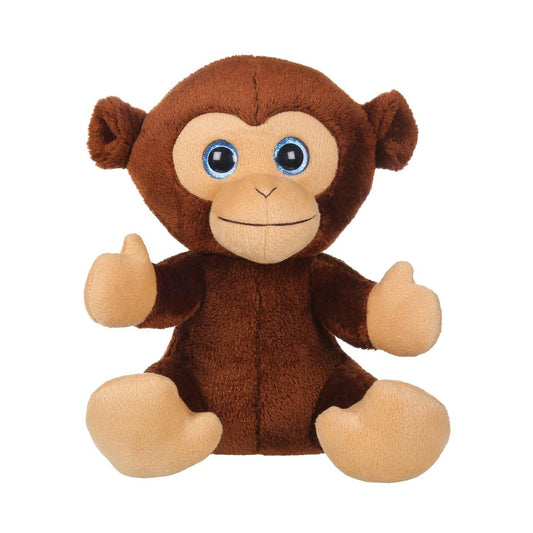 Mirada Glitter Eye Monkey Toy - Dark Brown -25cm