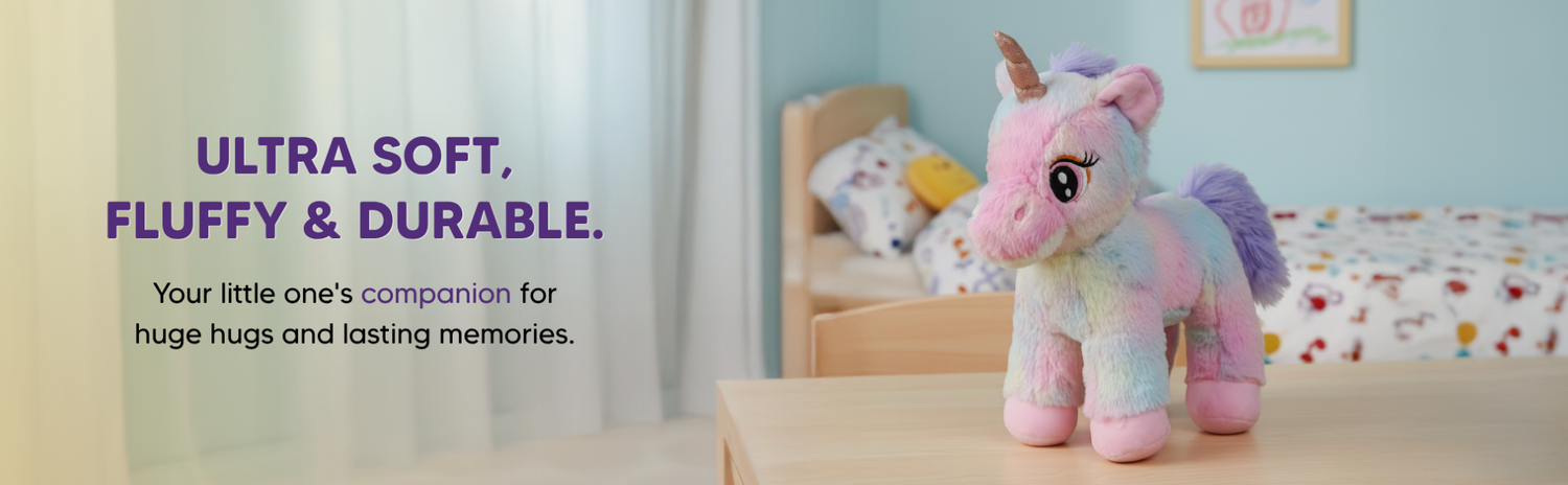 Mirada Standing Unicorn Toy - Multicolor – 32cm