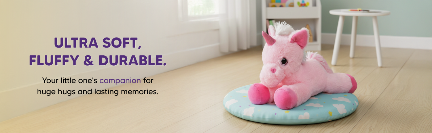 Mirada Floppy Unicorn Toy - Pink – 45cm