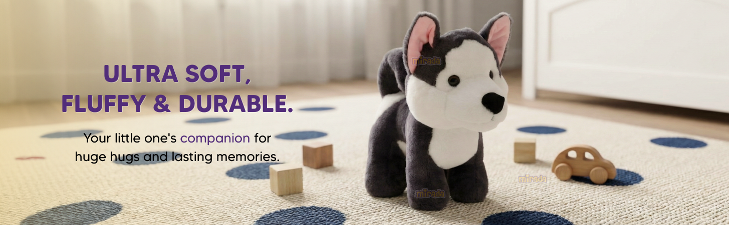 Mirada Standing Husky Toy – 25cm