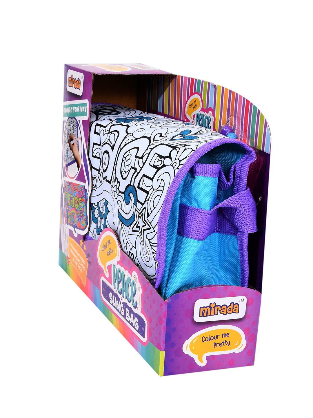 Mirada Color Your Own Peace Sling Bag Shoulder Bag