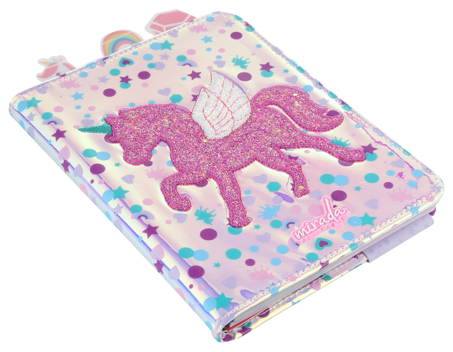 Mirada PURPLE HOLOGRAPHIC NOTEBOOK - UNICORN