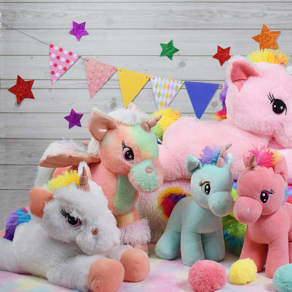 Mirada Big Floppy Stuffed Unicorn Soft Toy with Pink Paws Plush Toy -Pink & Multi(70cm)