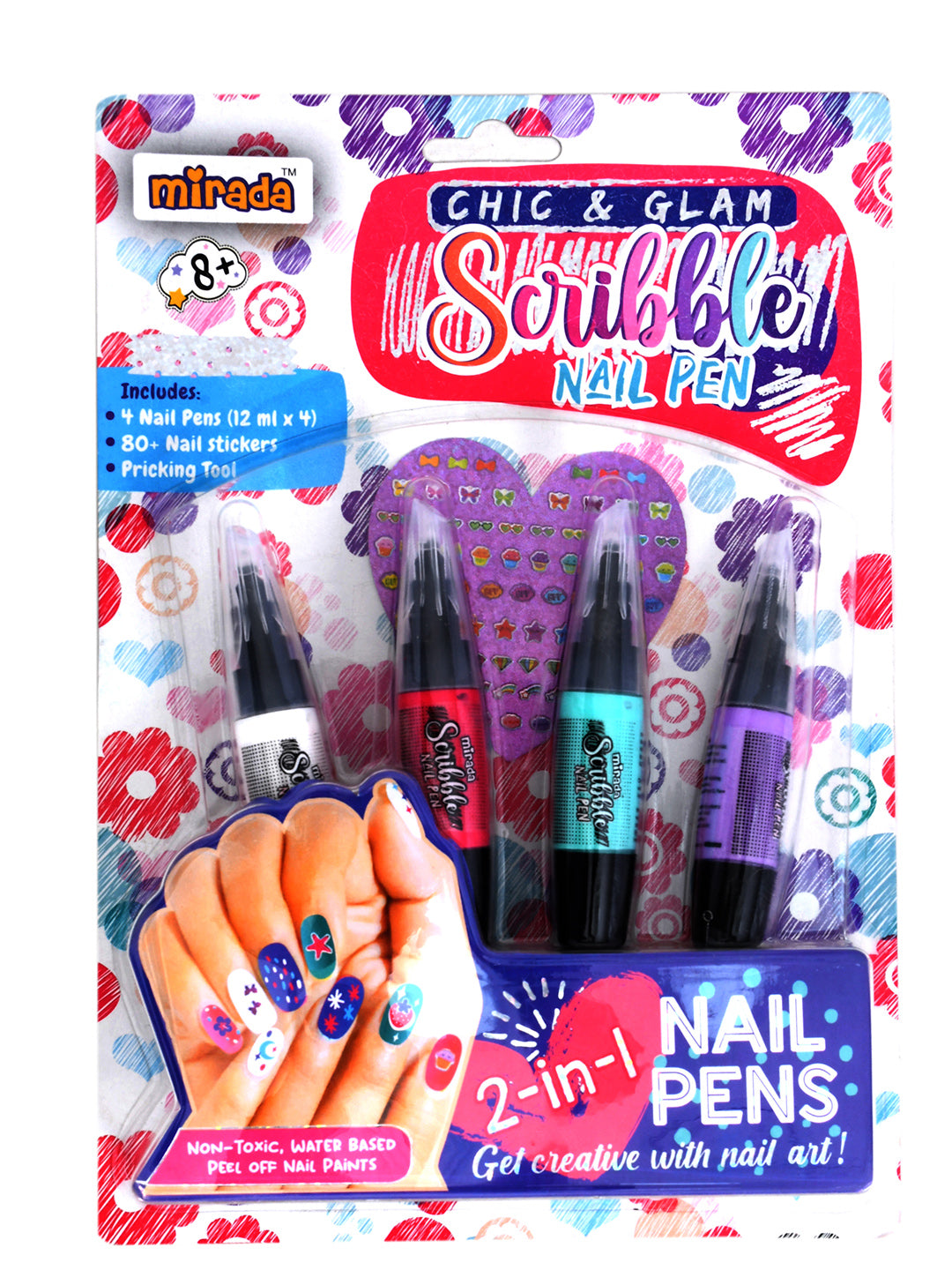 Mirada Chic & Glam Scribble Nail Pen Nail Art Kit for Girl