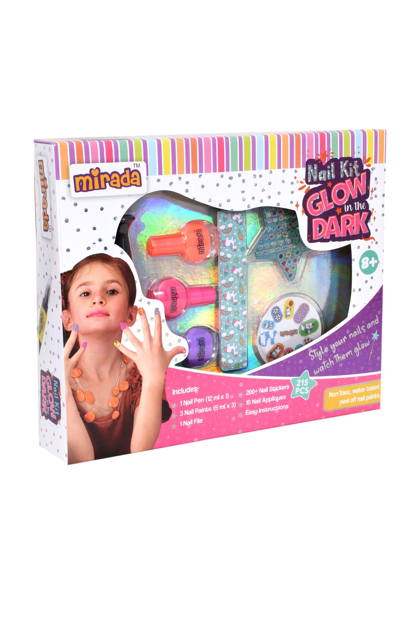 Mirada Glow in the Dark Nail Art Kit for Girl