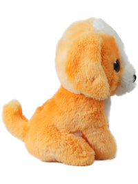 Mirada Plush Stuffed Animal Tie Dye Orange Cute Dog Soft Toy with Glitter Eyes - 25cm