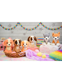 Mirada Plush Stuffed Animal Grey Cute Husky Dog Soft Toy with Glitter Eyes - 25cm