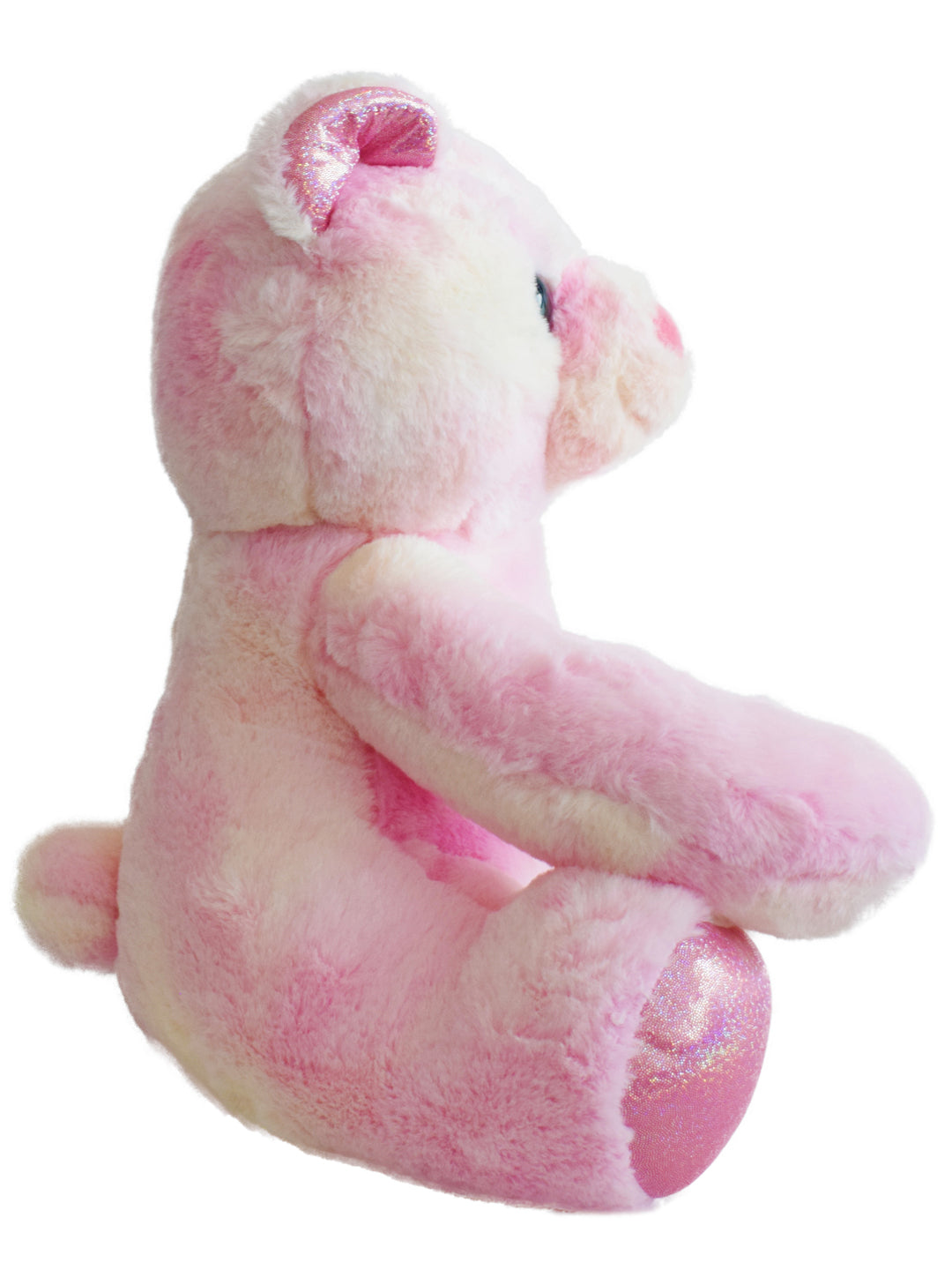 Mirada Plush Stuffed Tie Dye Pink Teddy Bear with Glitter Eye Soft Toy - 35cm