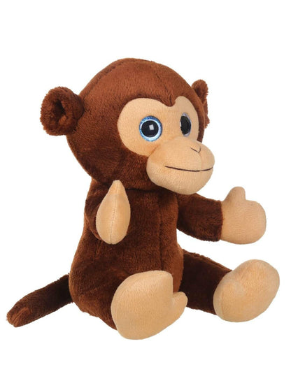 Mirada Glitter Eye Monkey Toy - Dark Brown -25cm