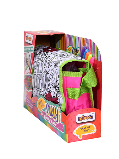 Mirada Girls Color Your Own Girlie Clutch Sling Purse, Multicolour