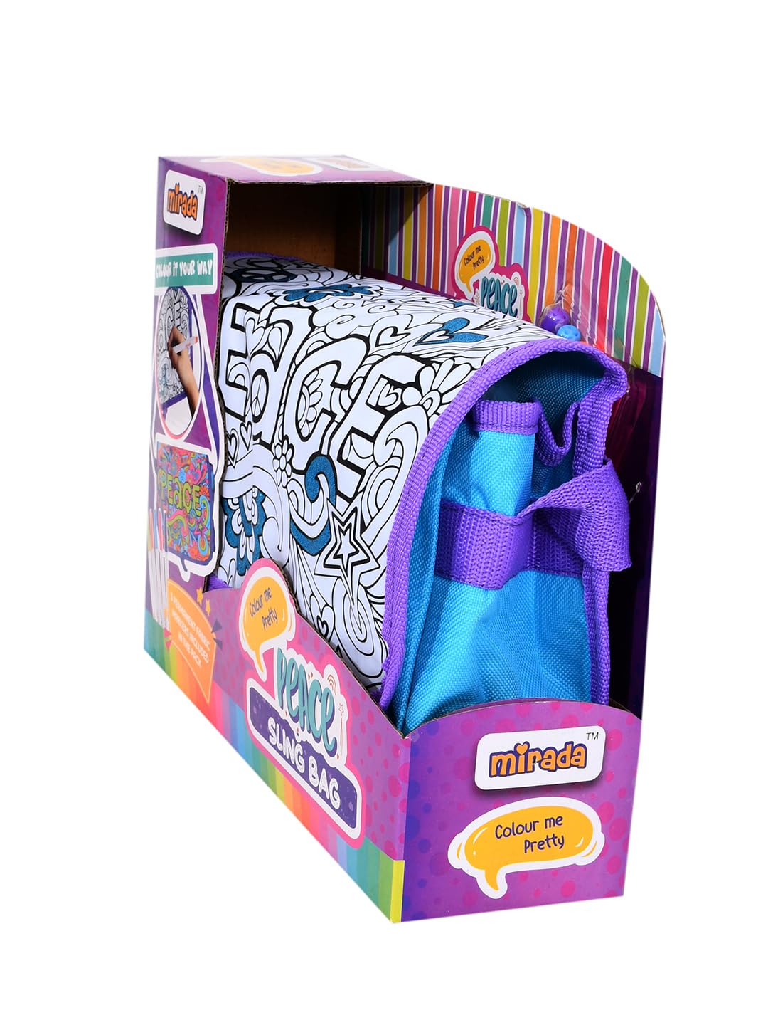 Mirada Color Your Own Peace Sling Bag