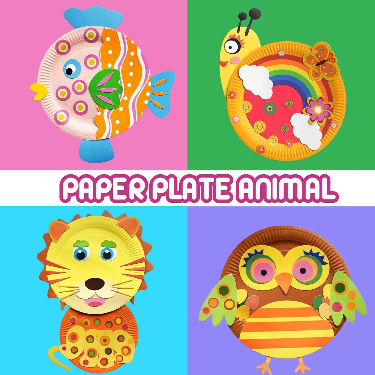 Mirada Art & Craft Paper Plate Animal, Creative Gift Set for Boys & Girls 6+