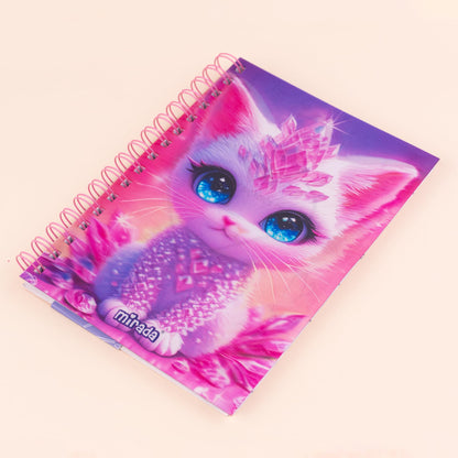 Mirada Whimsical Kitty Plush Notebook