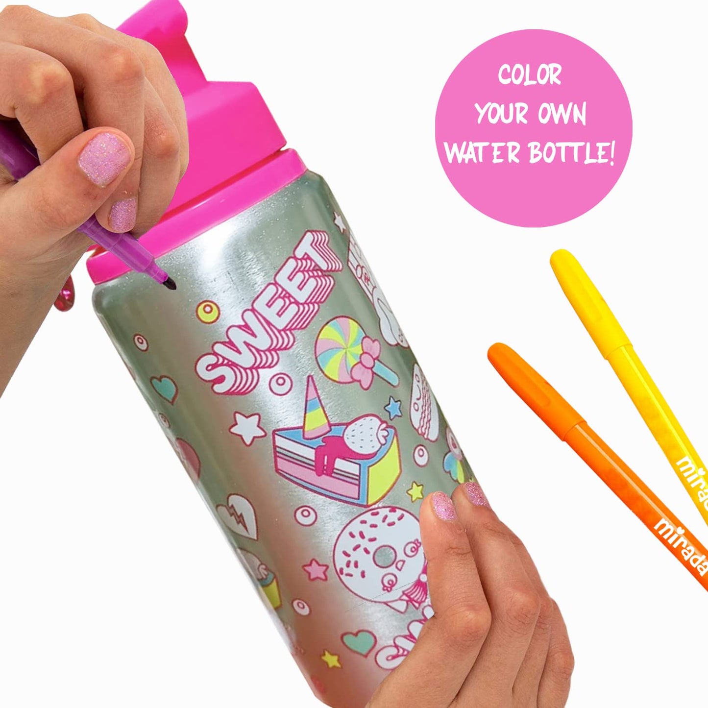 Mirada Art & Craft,Color Your Own -Cup Cake Bottle