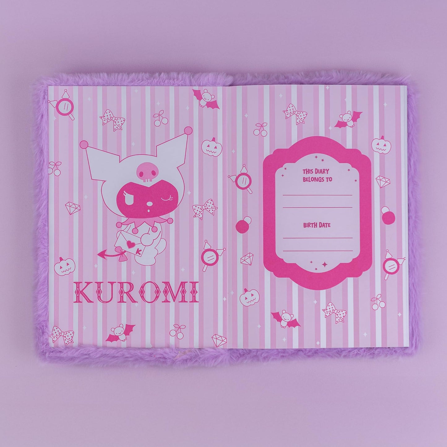 Mirada Sanrio Kuromi Plush Notebook | Officially Licensed
