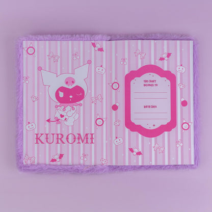 Mirada Sanrio Kuromi Plush Notebook | Officially Licensed