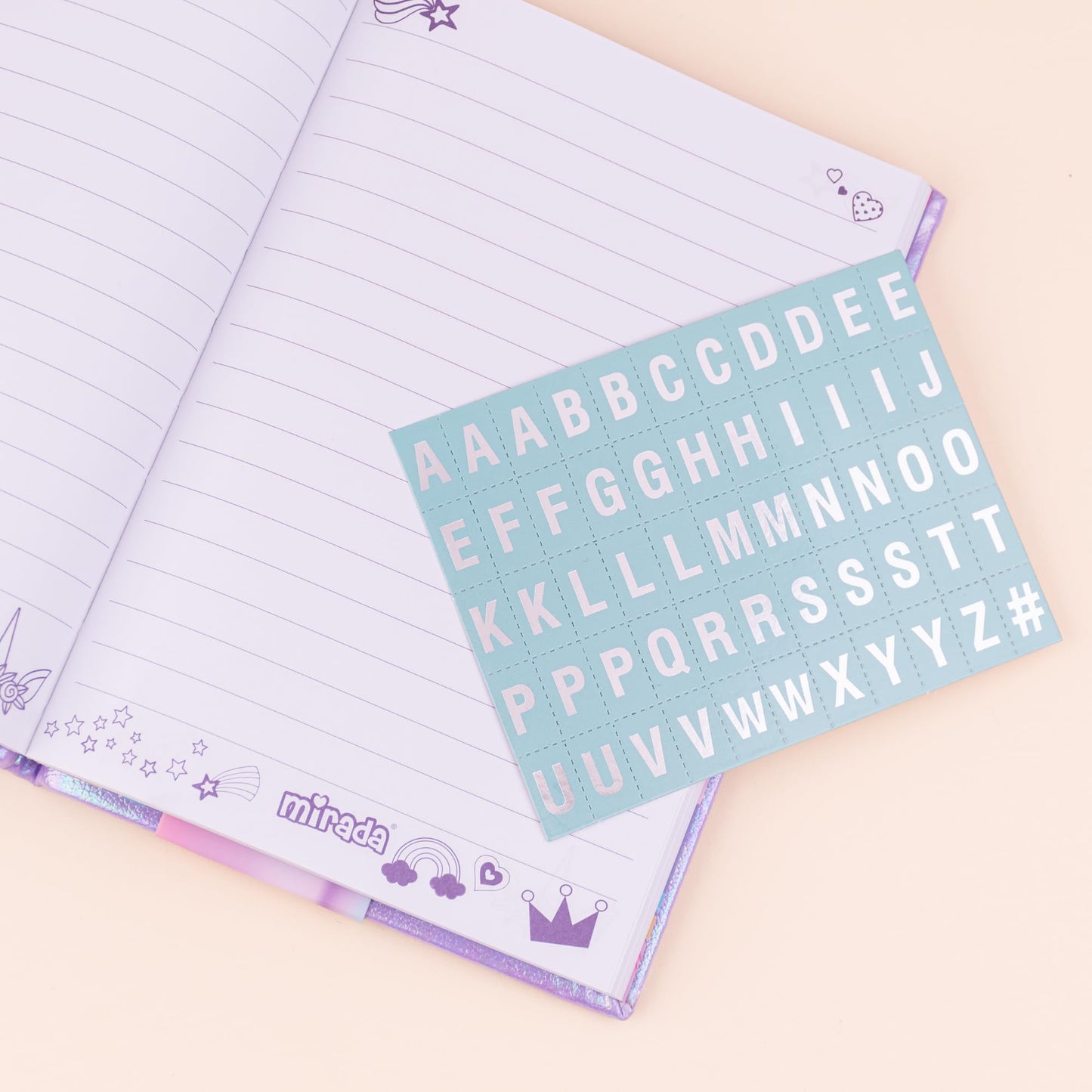 Mirada Unicorn Glitter Plush Notebook