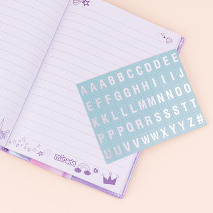 Mirada Unicorn Glitter Plush Notebook