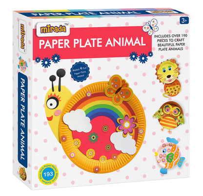 Mirada Art & Craft Paper Plate Animal, Creative Gift Set for Boys & Girls 6+