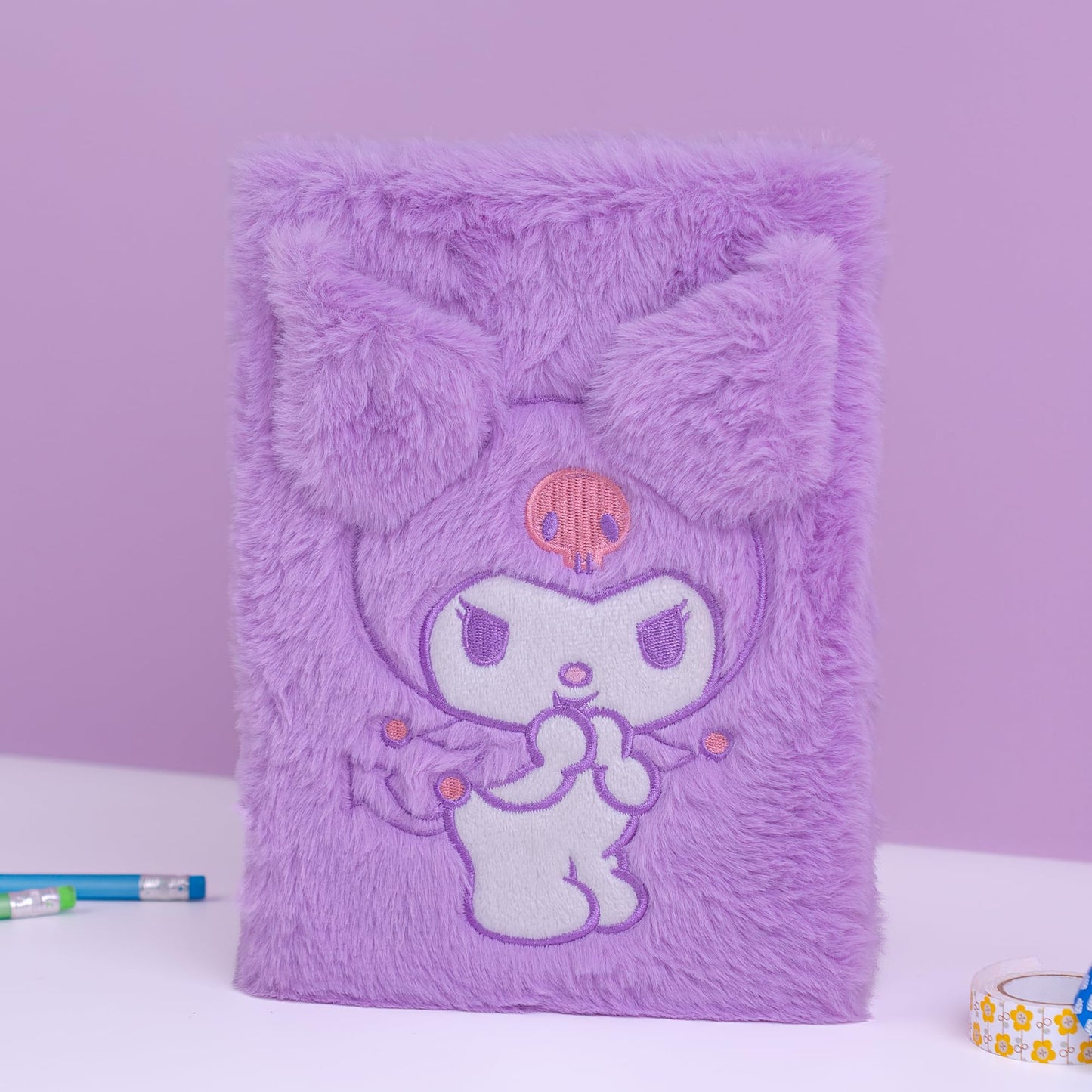 Mirada Sanrio Kuromi Plush Notebook | Officially Licensed