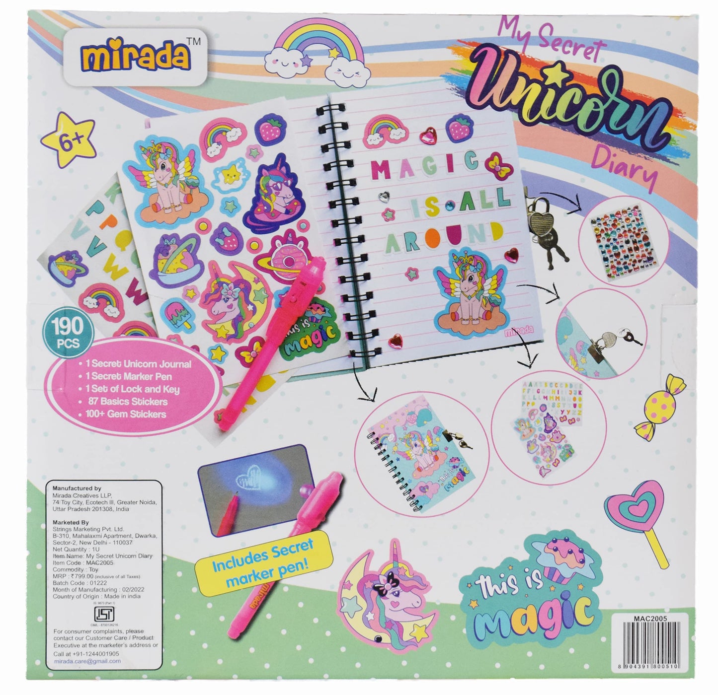 Mirada Art & Craft My Secret Unicorn Diary