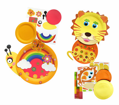 Mirada Art & Craft Paper Plate Animal, Creative Gift Set for Boys & Girls 6+