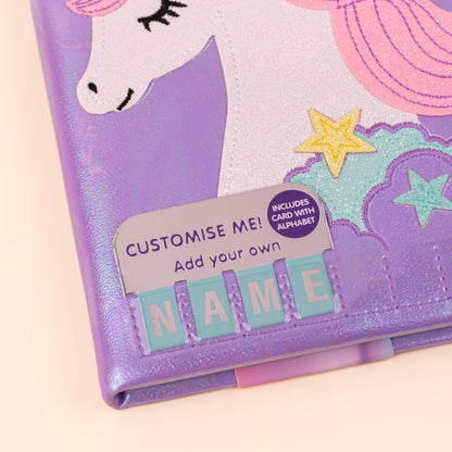 Mirada Unicorn Glitter Plush Notebook