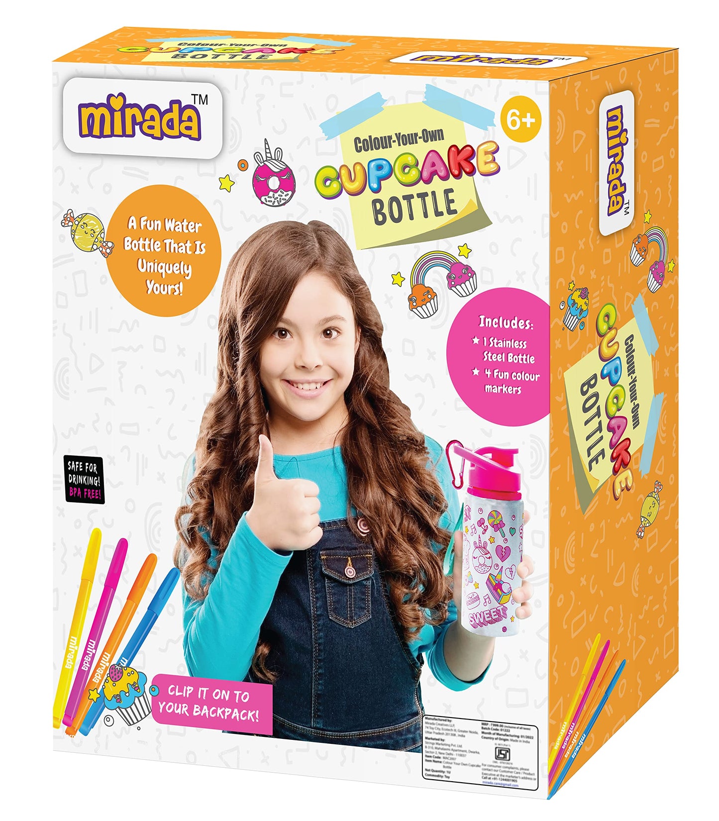 Mirada Art & Craft,Color Your Own -Cup Cake Bottle