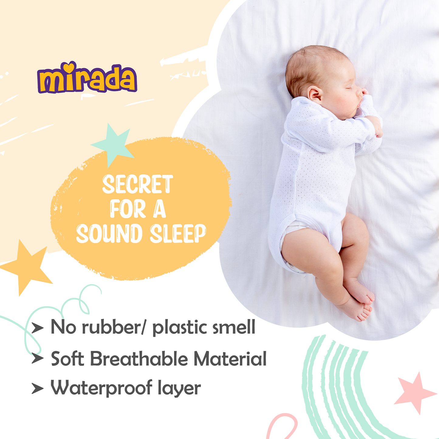 Mirada Waterproof Reusable Absorbent Dry Sheet (Pink, Large, 140cm x 100cm)