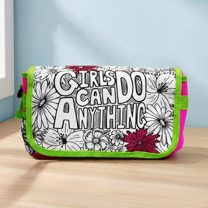 Mirada Girls Color Your Own Girlie Clutch Sling Purse, Multicolour