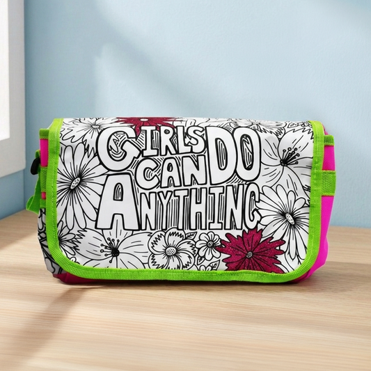 Mirada Girls Color Your Own Girlie Clutch Sling Purse, Multicolour