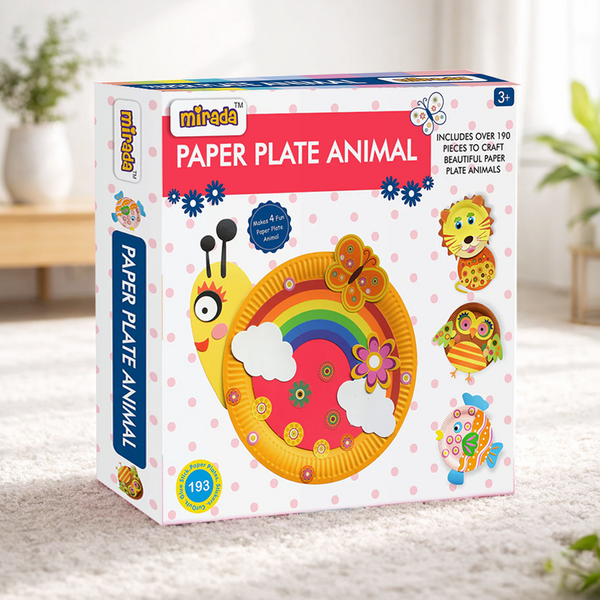 Mirada Art & Craft Paper Plate Animal, Creative Gift Set for Boys & Girls 6+