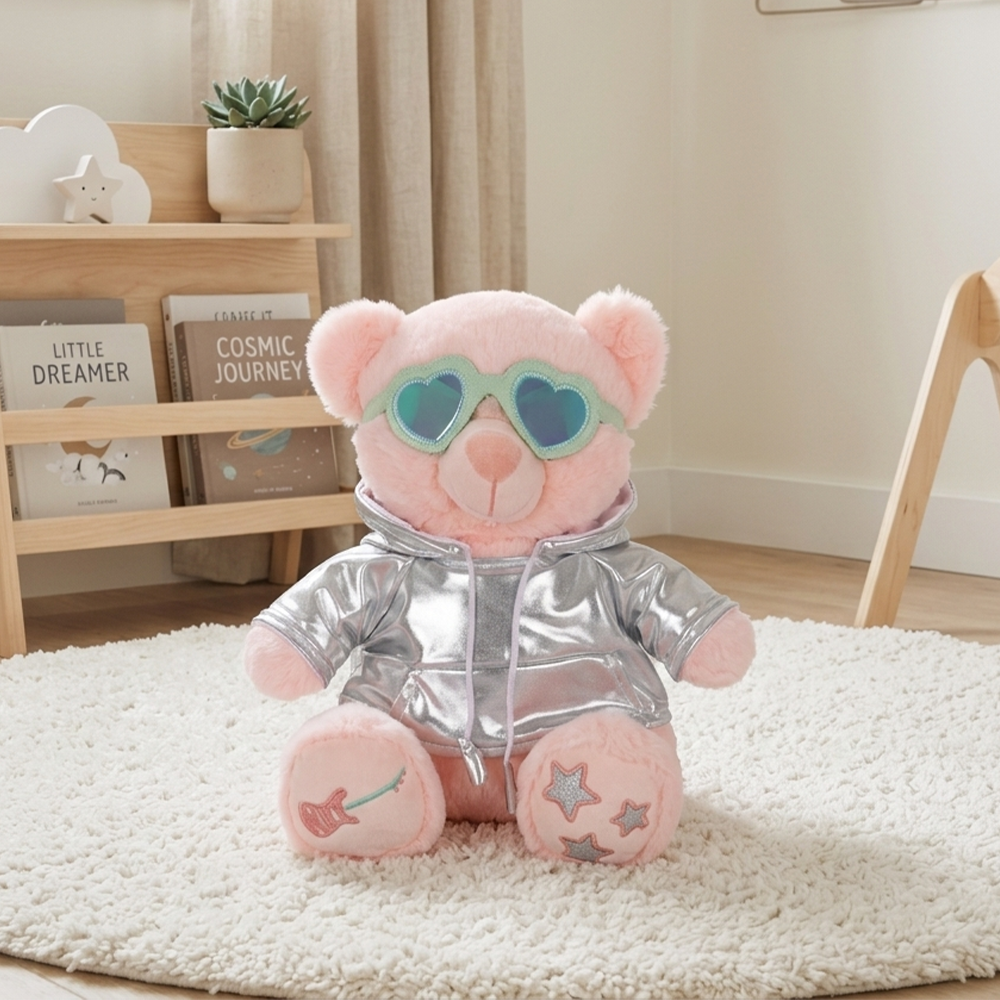 Mirada Rockstar Bear Plush Toy – 25cm