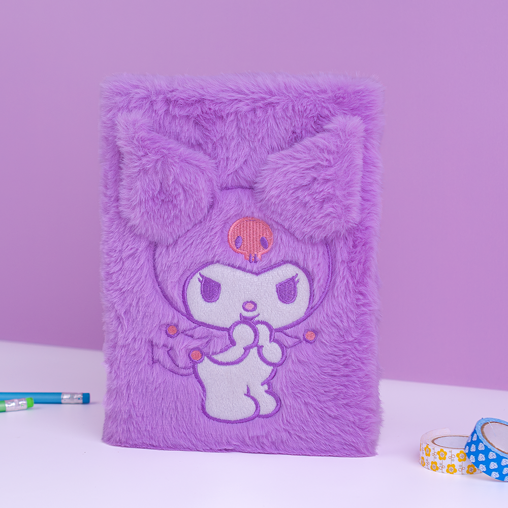 Mirada Sanrio Kuromi Plush Notebook | Officially Licensed