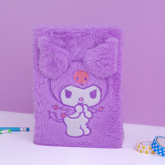 Mirada Sanrio Kuromi Plush Notebook | Officially Licensed