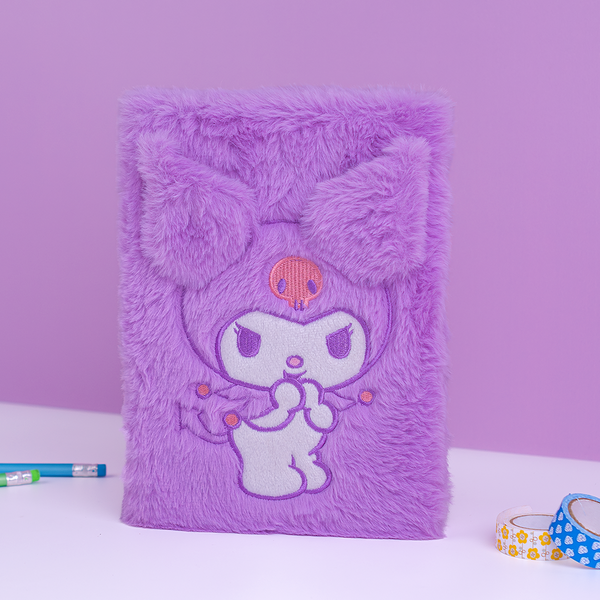 Mirada Sanrio Kuromi Plush Notebook | Officially Licensed
