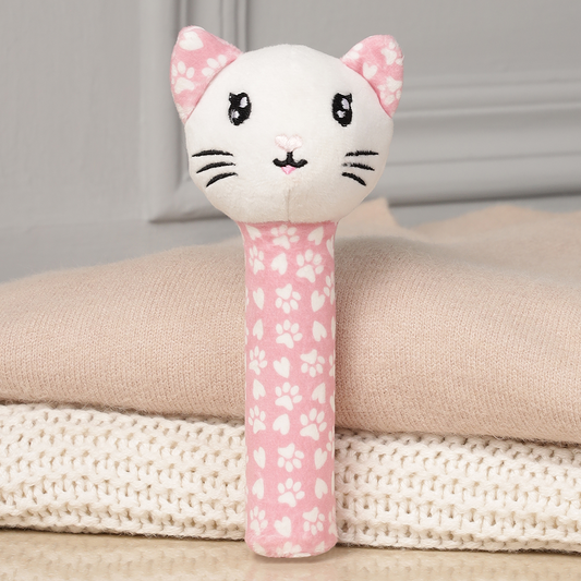 Mirada Kitty Rattle Soft Toy – 18cm