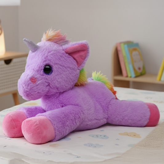 Mirada Floppy Unicorn Toy - Purple – 45cm