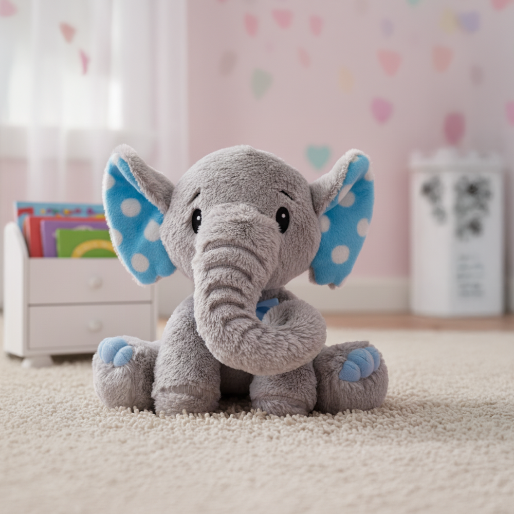 Mirada Elephant Polka Dot Toy - Blue – 25cm
