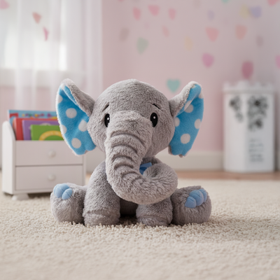 Mirada Elephant Polka Dot Toy - Blue – 25cm