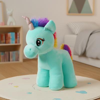 Mirada Standing Unicorn Toy - Cyan – 29cm
