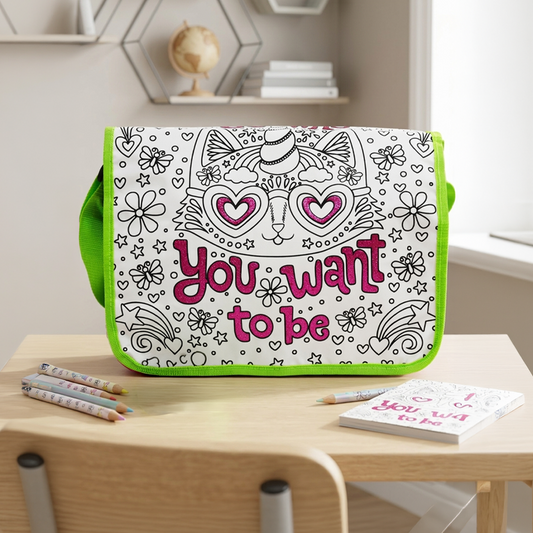 Mirada Color Your Own Caticorn Shoulder Bag