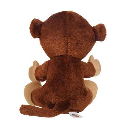 Mirada Glitter Eye Monkey Toy - Dark Brown -25cm
